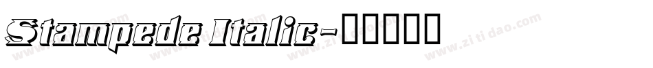 Stampede Italic字体转换